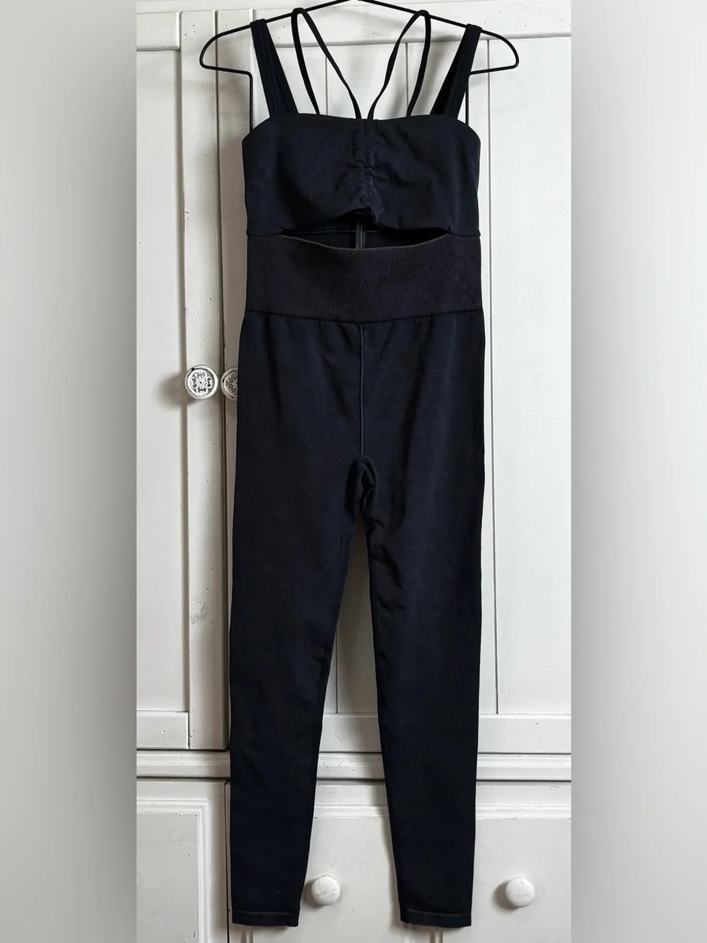 Free People Movement Good Karma Cutout Jumpsuit Black XS/S NWOT